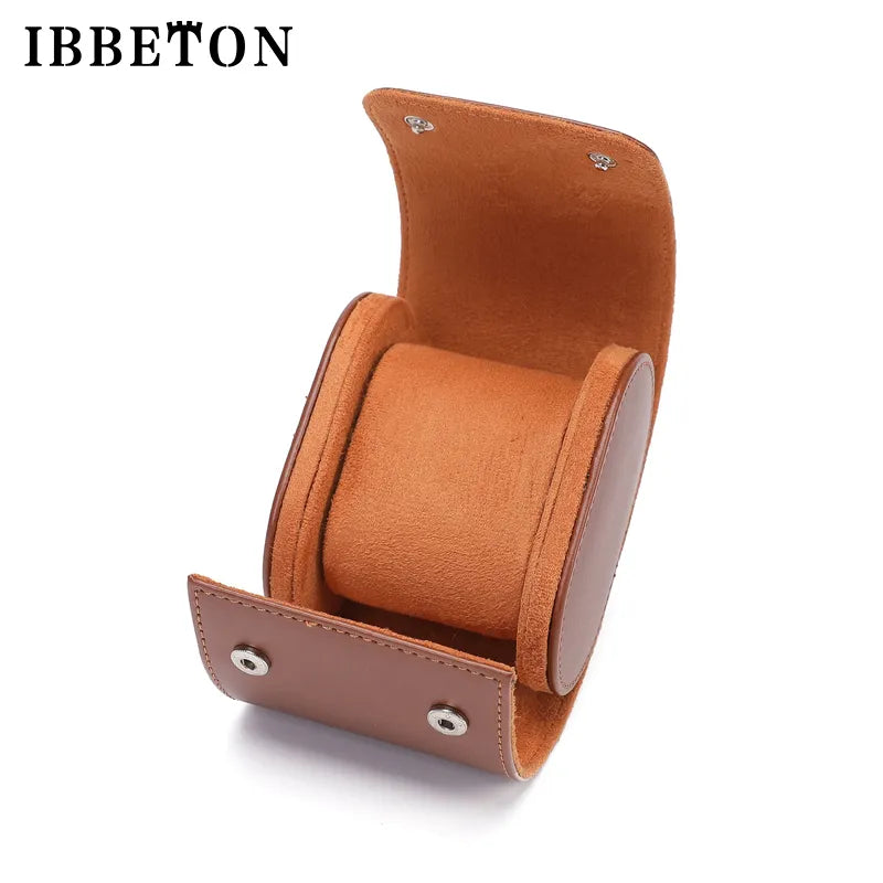 IBBETON 3-Slot Watch  Vintage Leather Watch Display Case Watch